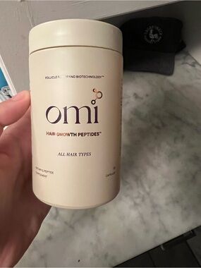 omi Hair Growth Peptides Supplement - Cream Bottle